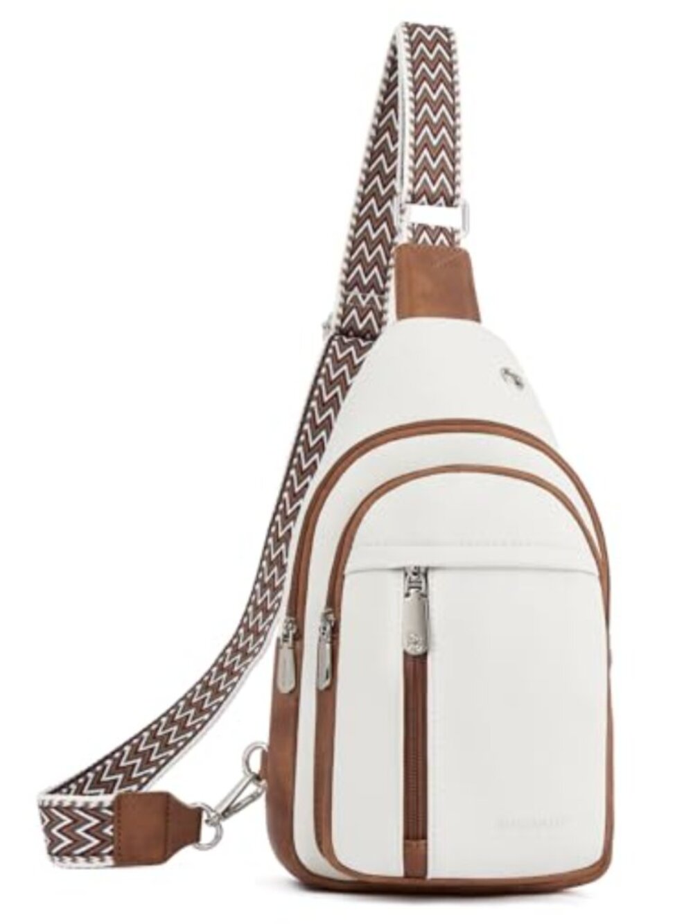 Quilted Vegan Leather Sling Bag Crossbody Adjustable Strap Travel Purse